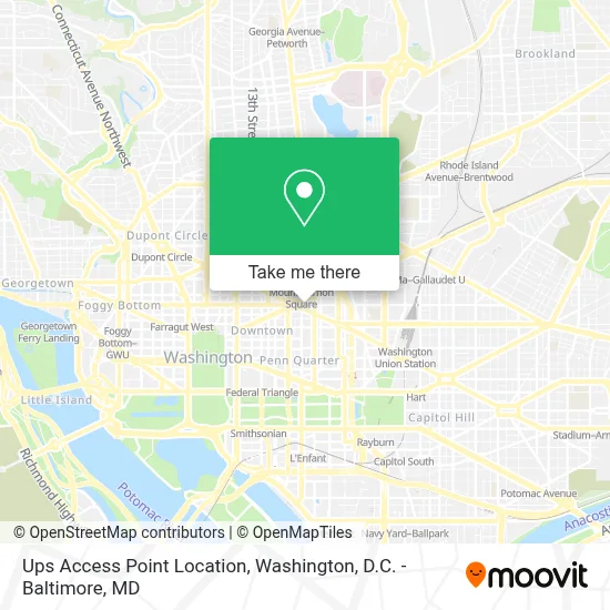 Ups Access Point Location map