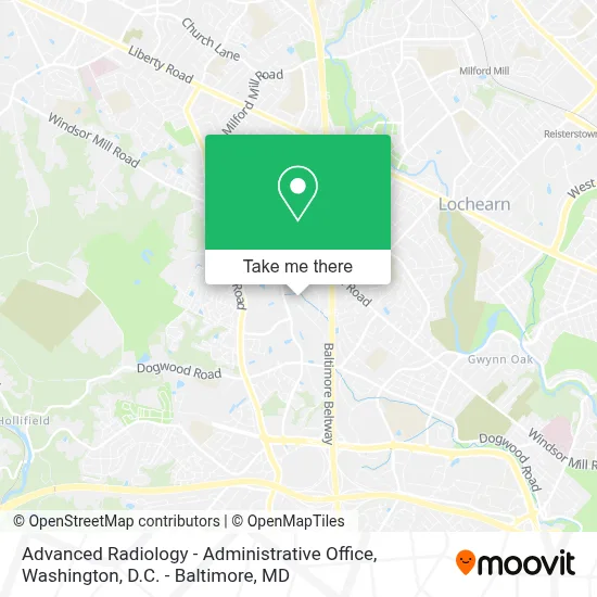 Advanced Radiology - Administrative Office map