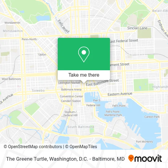 The Greene Turtle map