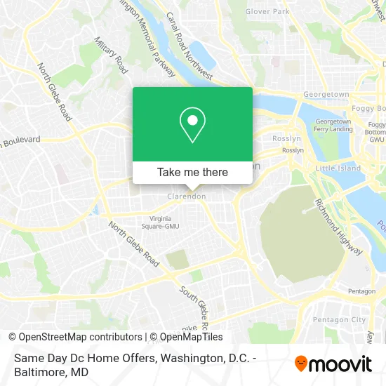 Same Day Dc Home Offers map