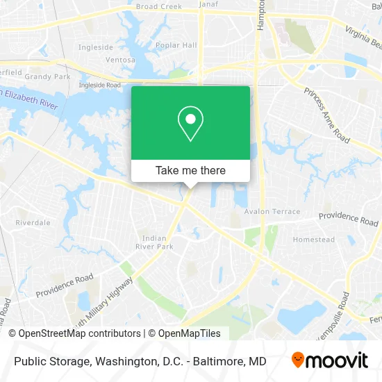 Public Storage map
