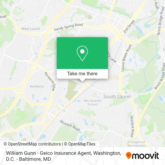 William Gunn - Geico Insurance Agent map