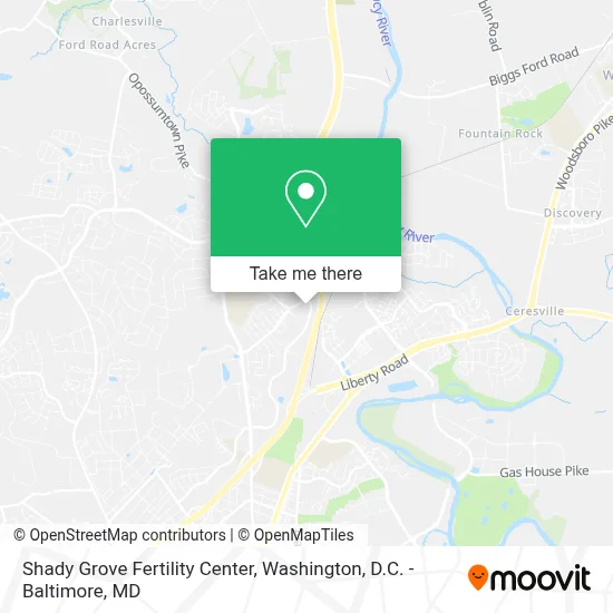 Shady Grove Fertility Center map