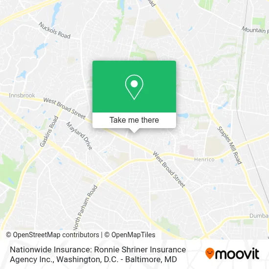 Nationwide Insurance: Ronnie Shriner Insurance Agency Inc. map