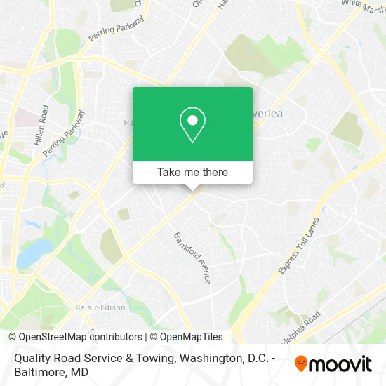 Quality Road Service & Towing map