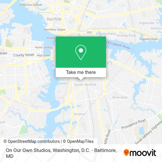 On Our Own Studios map