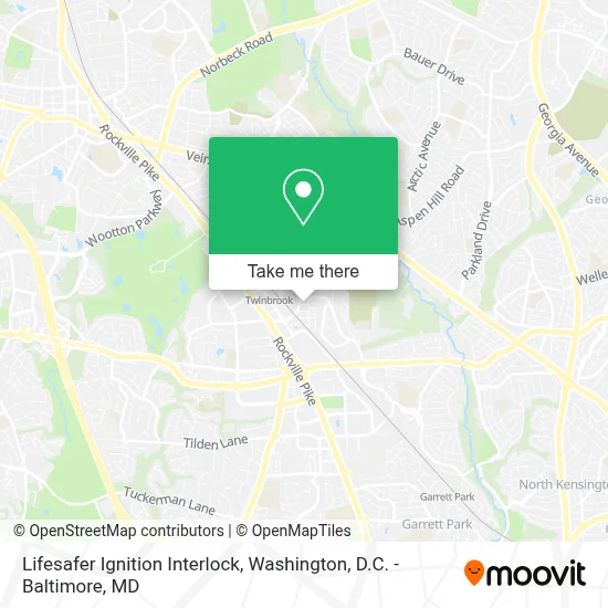 Lifesafer Ignition Interlock map