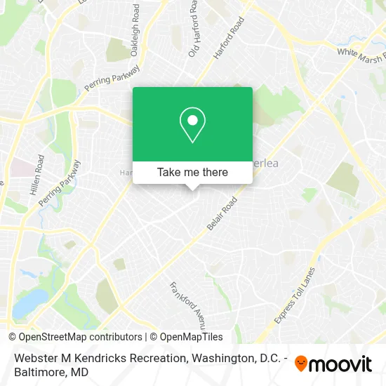 Webster M Kendricks Recreation map