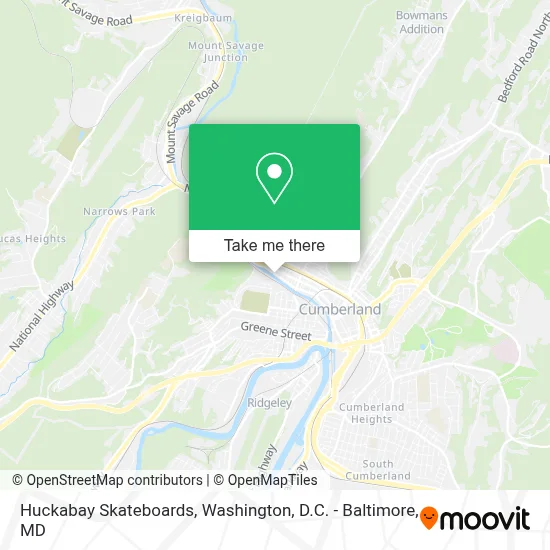 Huckabay Skateboards map