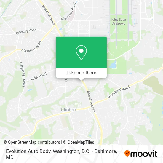 Evolution Auto Body map