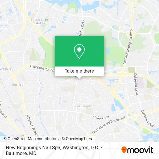 New Beginnings Nail Spa map