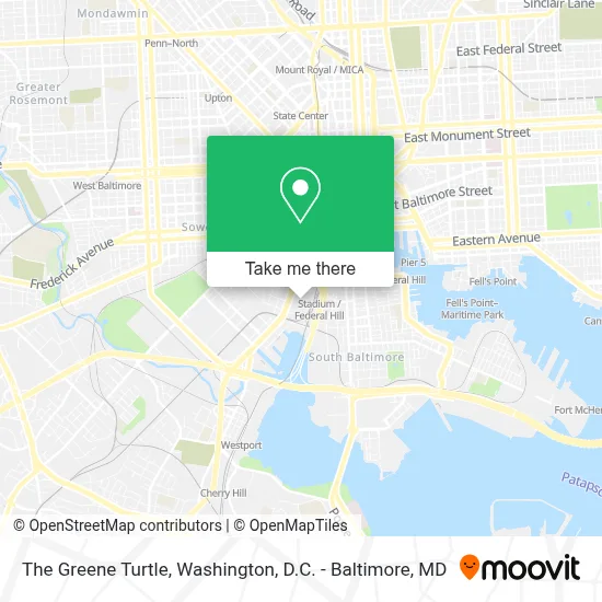 The Greene Turtle map