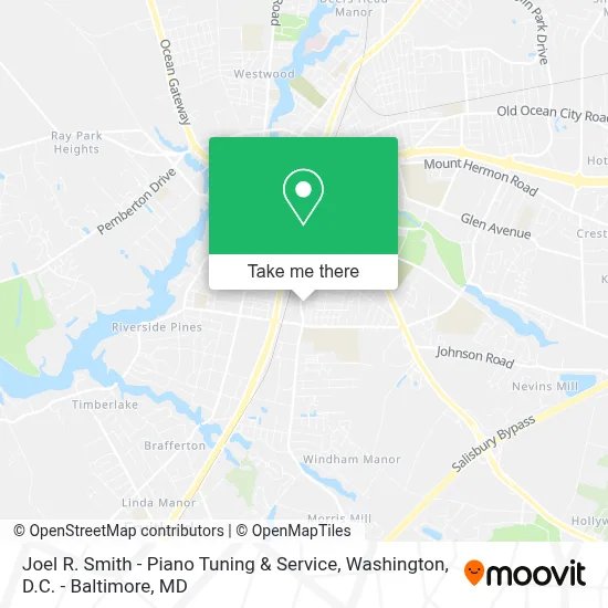 Joel R. Smith - Piano Tuning & Service map