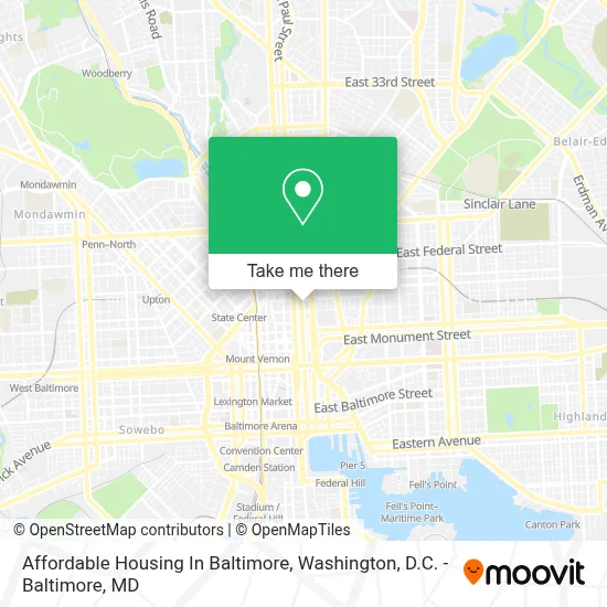 Affordable Housing In Baltimore map