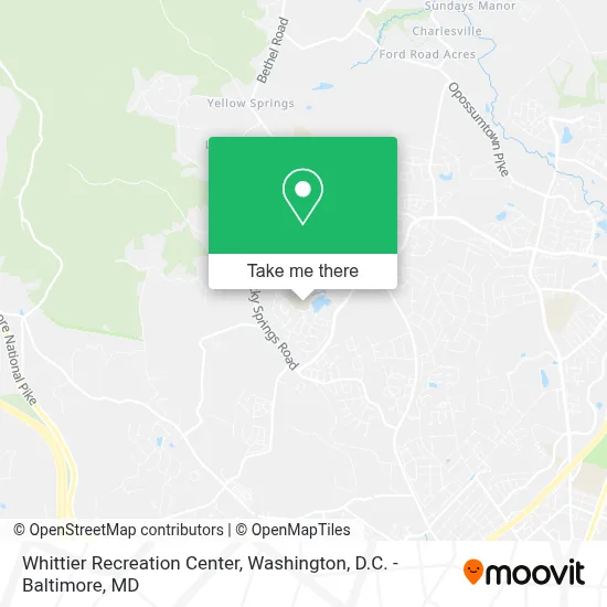 Whittier Recreation Center map