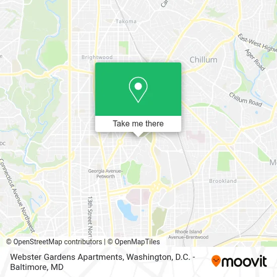 Webster Gardens Apartments map
