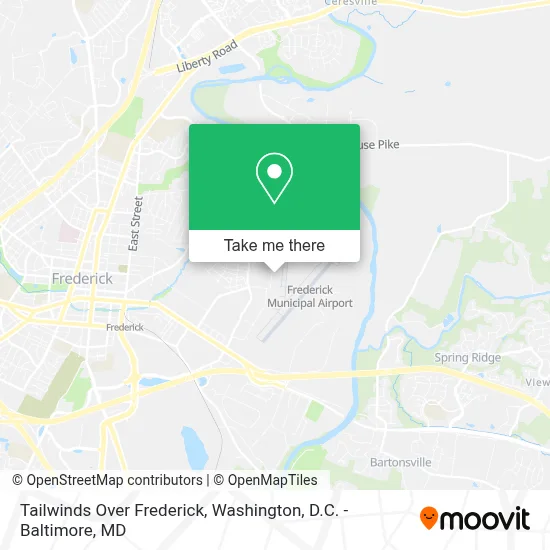 Tailwinds Over Frederick map