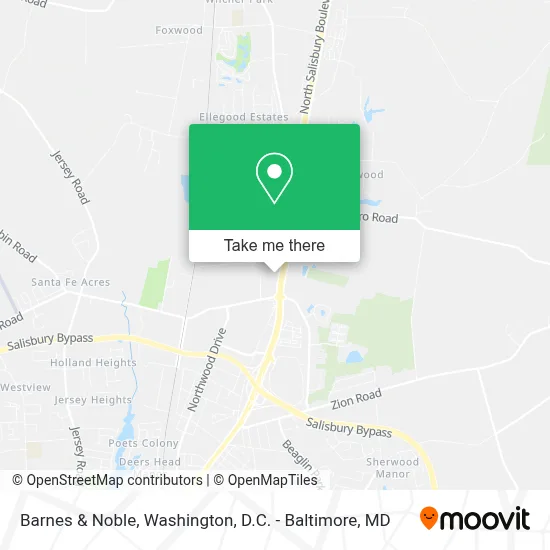 Barnes & Noble map