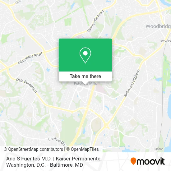 Ana S Fuentes M.D. | Kaiser Permanente map