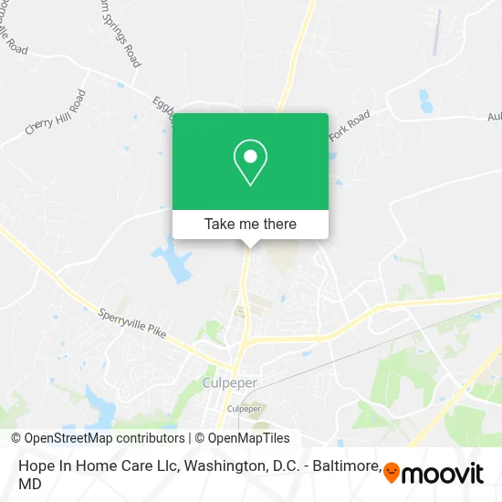 Hope In Home Care Llc map