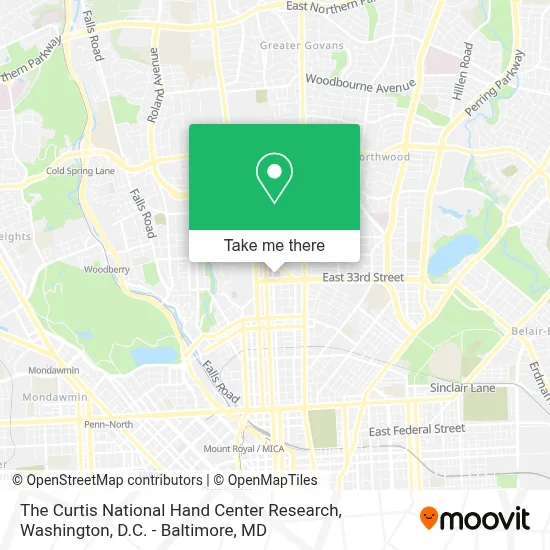 The Curtis National Hand Center Research map