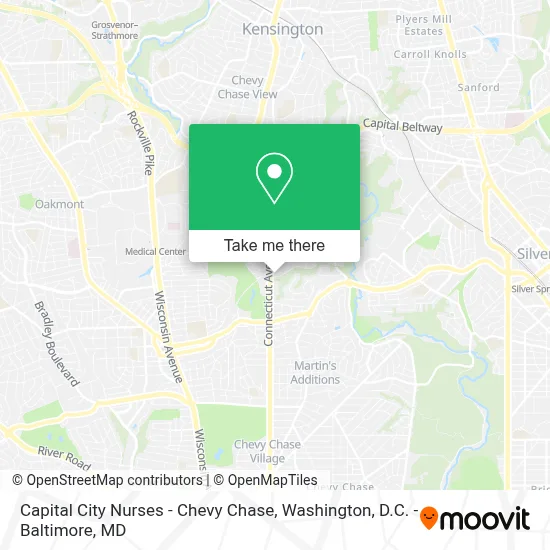 Capital City Nurses - Chevy Chase map