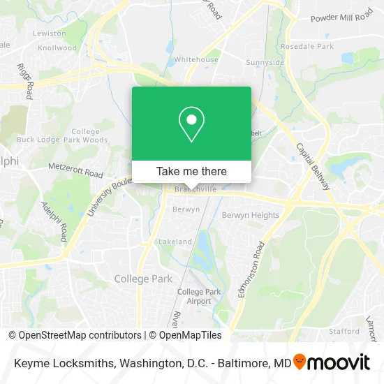 Keyme Locksmiths map