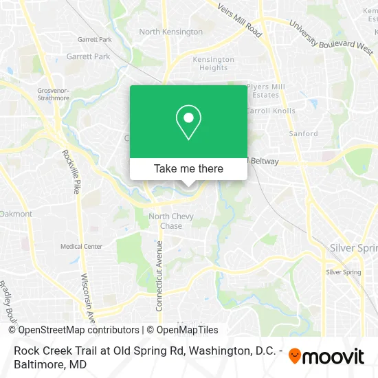 Rock Creek Trail at Old Spring Rd map