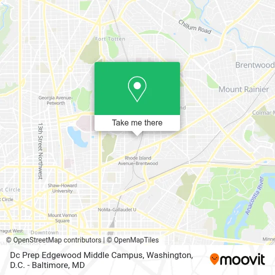Dc Prep Edgewood Middle Campus map