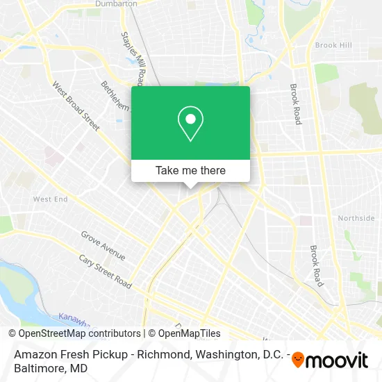 Amazon Fresh Pickup - Richmond map