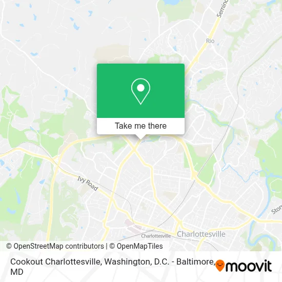Cookout Charlottesville map