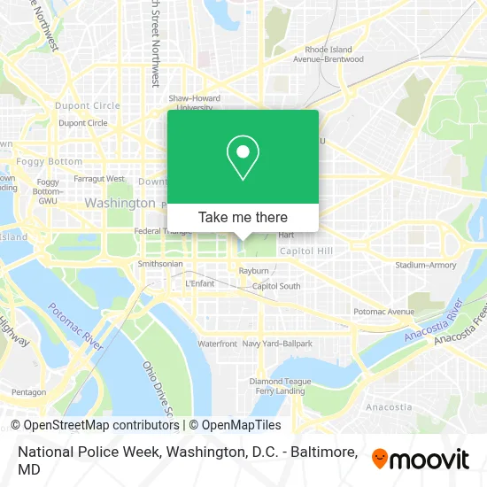 National Police Week map