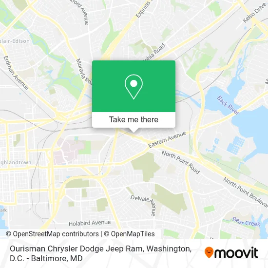 Ourisman Chrysler Dodge Jeep Ram map
