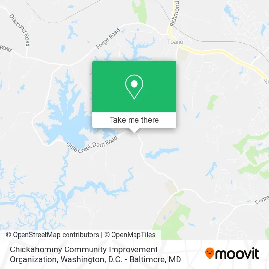 Chickahominy Community Improvement Organization map