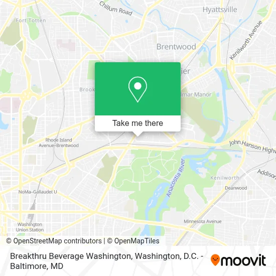 Breakthru Beverage Washington map