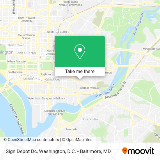 Sign Depot Dc map