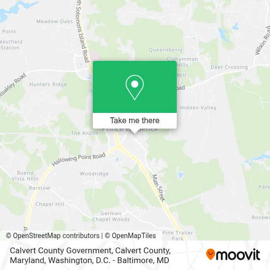 Calvert County Government, Calvert County, Maryland map
