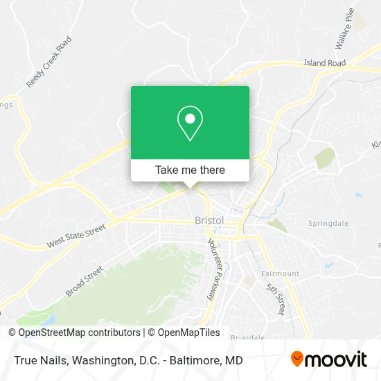 True Nails map