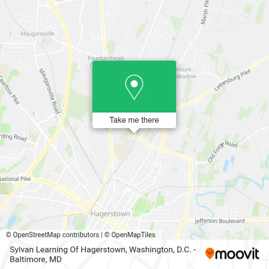 Sylvan Learning Of Hagerstown map