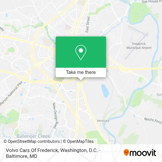 Volvo Cars Of Frederick map