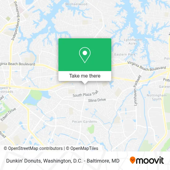 Dunkin' Donuts map