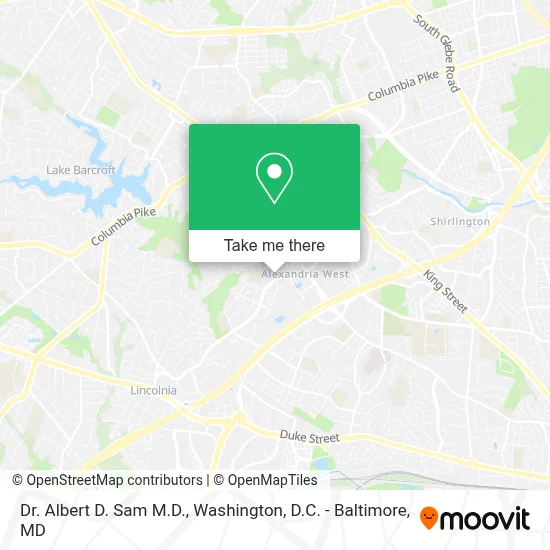 Dr. Albert D. Sam M.D. map