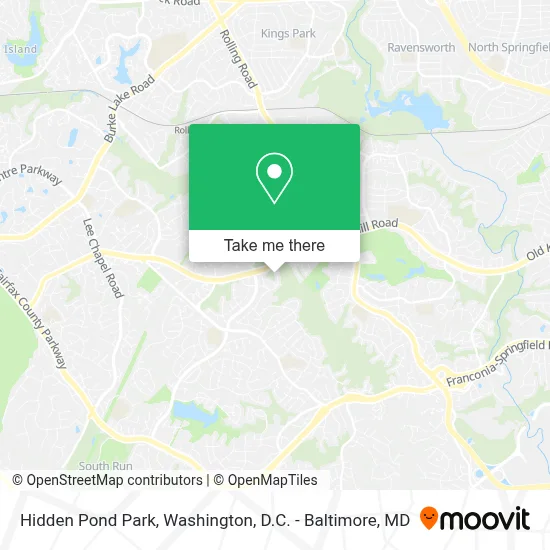 Hidden Pond Park map