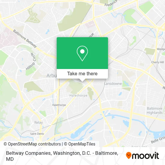 Beltway Companies map