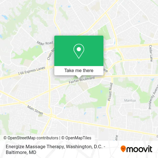 Energize Massage Therapy map