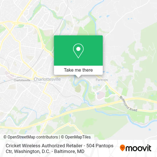 Cricket Wireless Authorized Retailer - 504 Pantops Ctr map