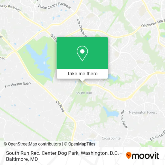 South Run Rec. Center Dog Park map