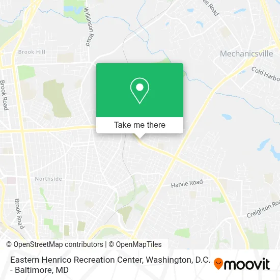 Eastern Henrico Recreation Center map