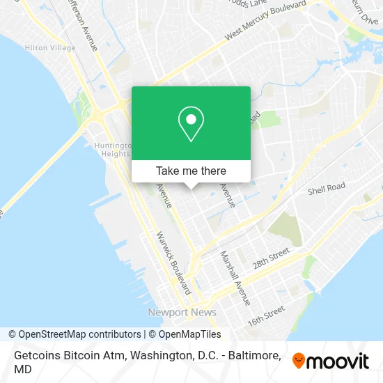 Getcoins Bitcoin Atm map