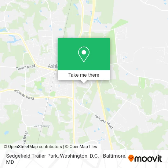 Sedgefield Trailer Park map